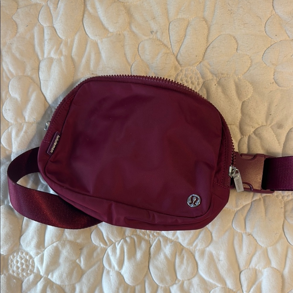 Lululemon Athletica Red Belt Bag Sleek and Minimalist